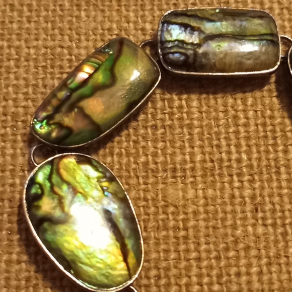 Coldwater creek abalone organic shell bracelet - Picture 2 of 8